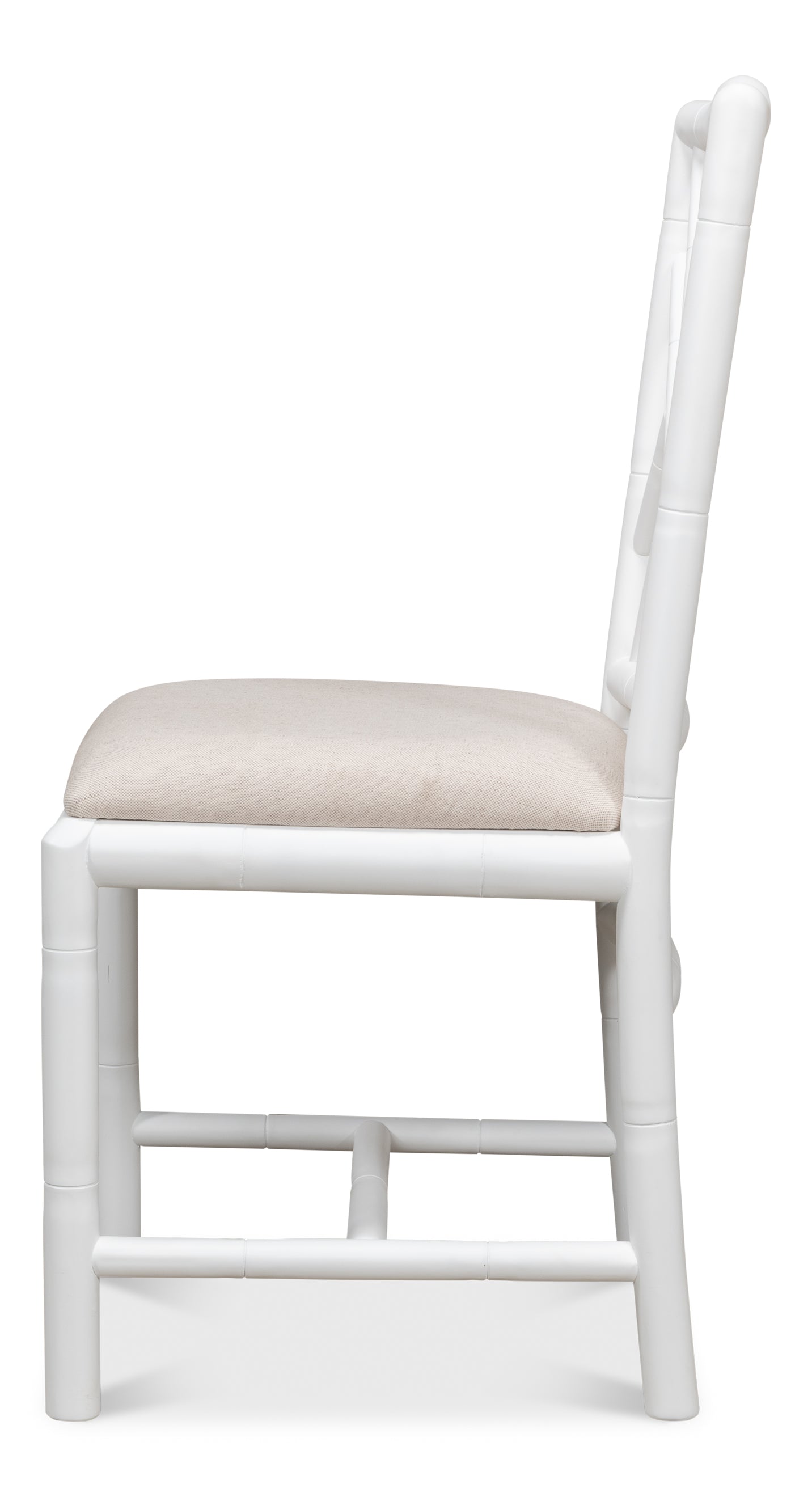 Sarreid - Brighton Bamboo Side Chair White - White - Traditional - set of 2