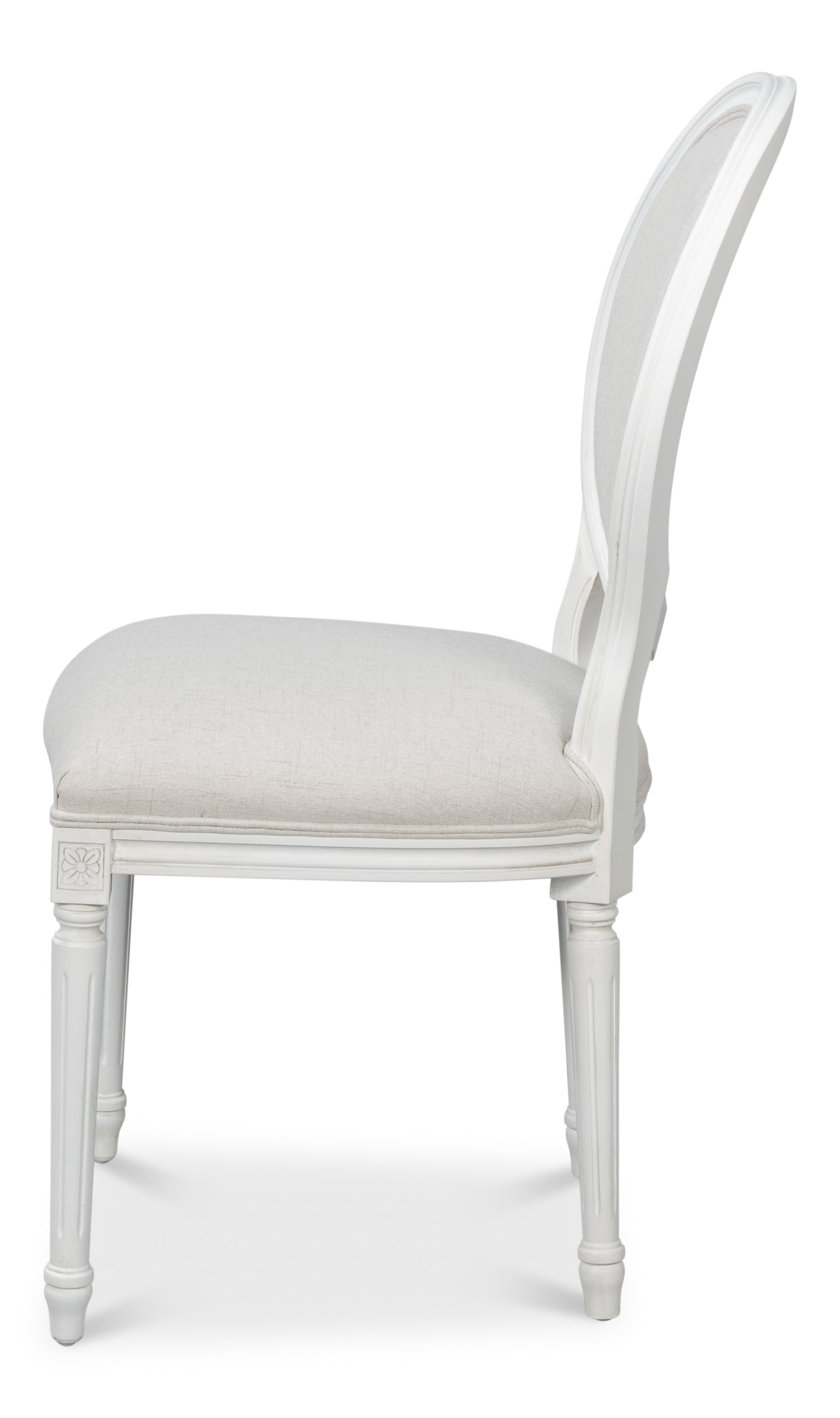 Sarreid - Oval Side Chair - White - Traditional - set of 2