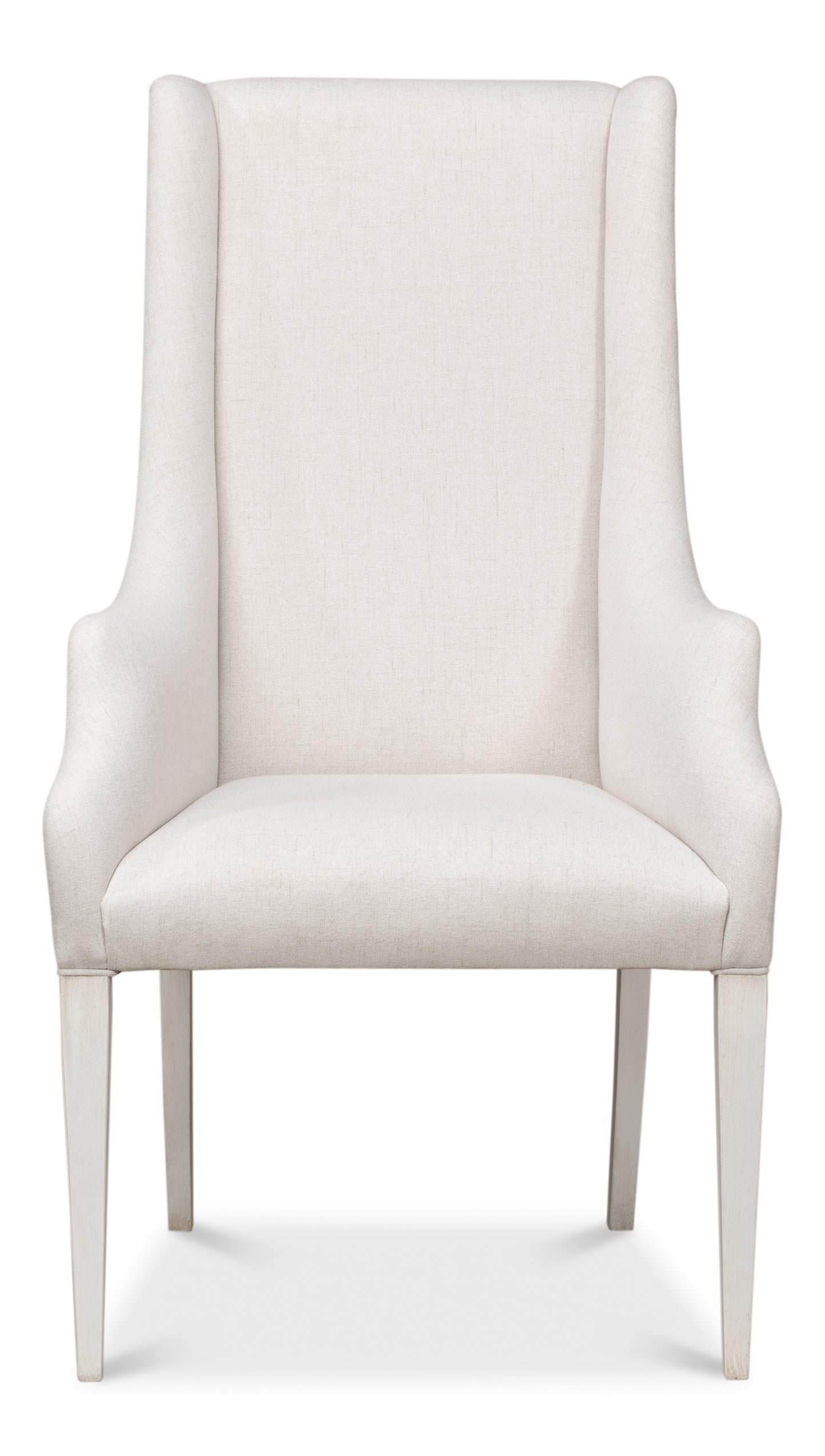 Sarreid - Captains Chair Cortina White Cream Fabrc - White - Traditional