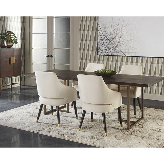 Sunpan Donnelly Rectangular Dining Table Set with Adelaide Chairs