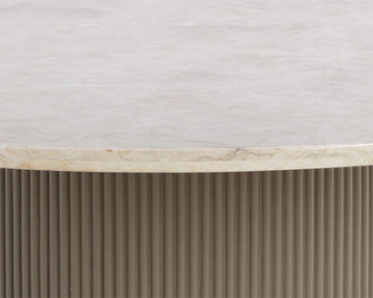 Sunpan Cataldi Dining Table - 59 Inch Round Dining Set With Iluka Dining Chair