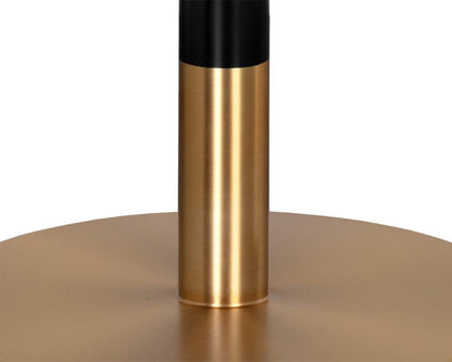 Sunpan Round Massie Art Deco Dining Table - White Marble - 54" - Seats 6 - 108763 - Sunpan - $4998.00