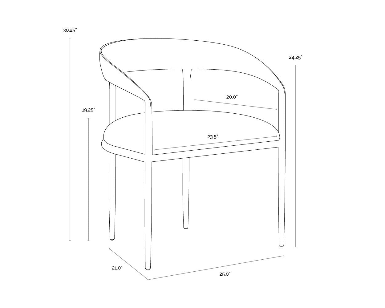 Sunpan Zanatta Dining Armchair - 110999 - Sunpan - $1098.00