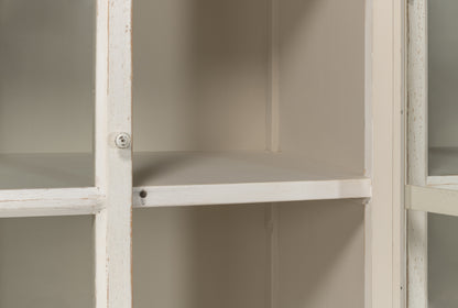 Sarreid - Glass Front Bookcase - White - Country