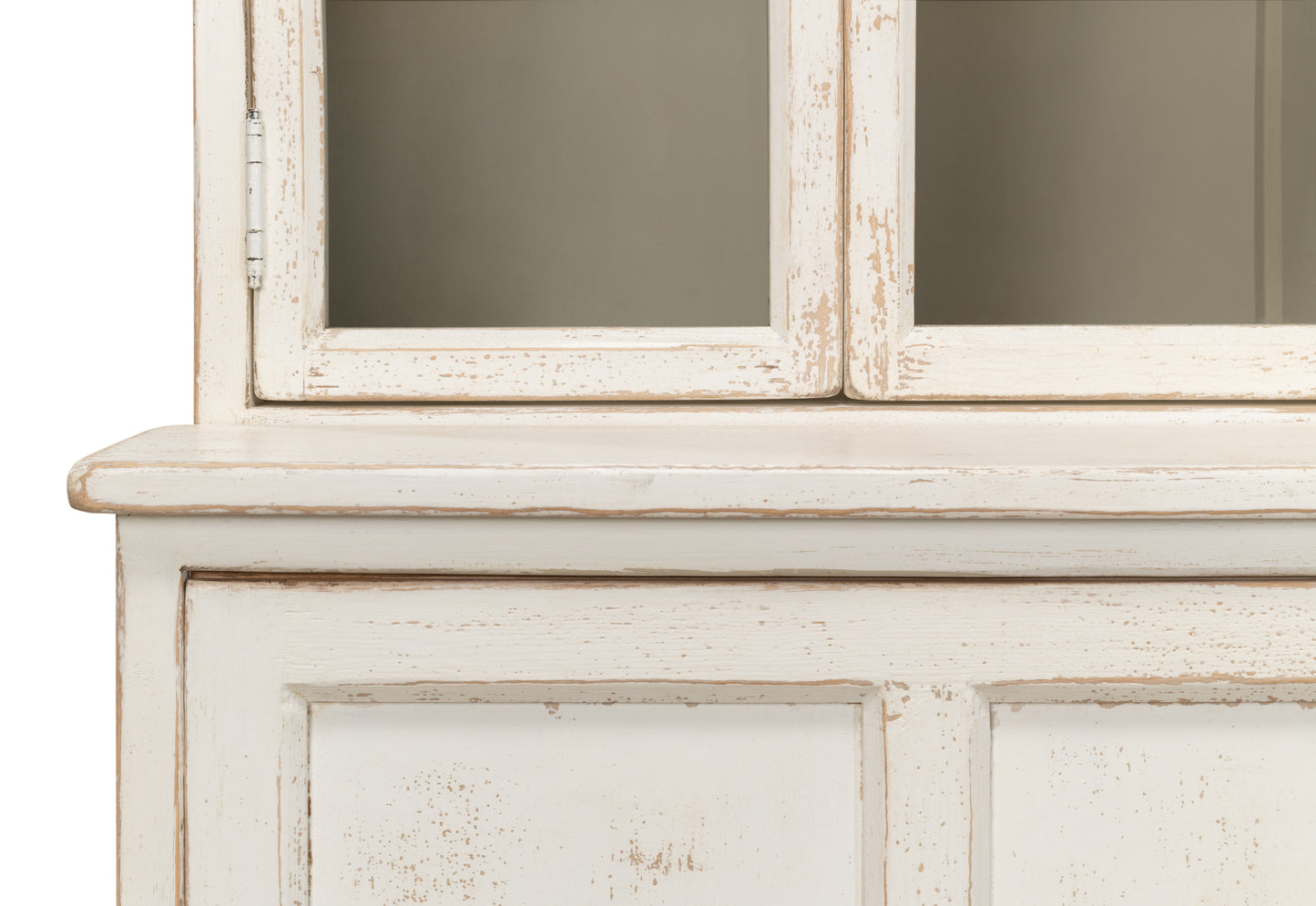 Sarreid - Glass Front Bookcase - White - Country