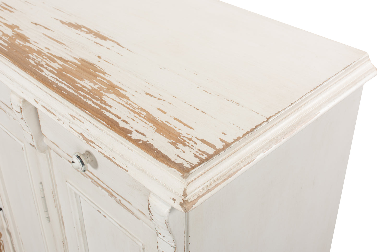 Sarreid - White Swan Tall Sideboard - White - CoastalBeach