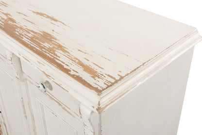 Sarreid - White Swan Tall Sideboard - White - CoastalBeach