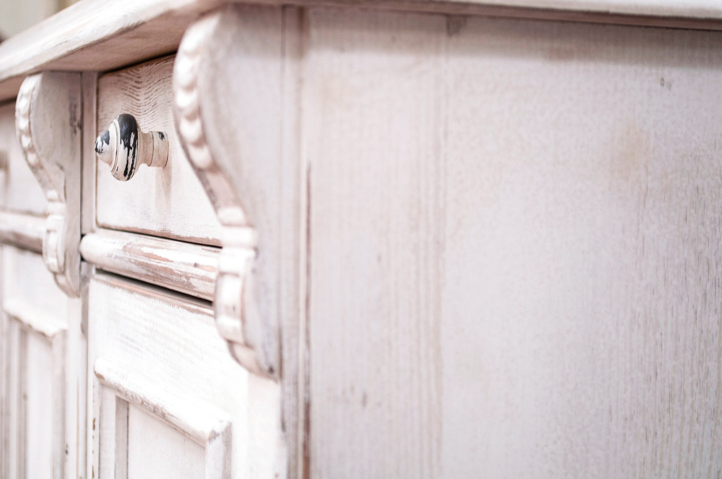 Sarreid - White Swan Tall Sideboard - White - CoastalBeach
