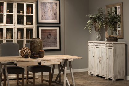 Sarreid - White Swan Tall Sideboard - White - CoastalBeach