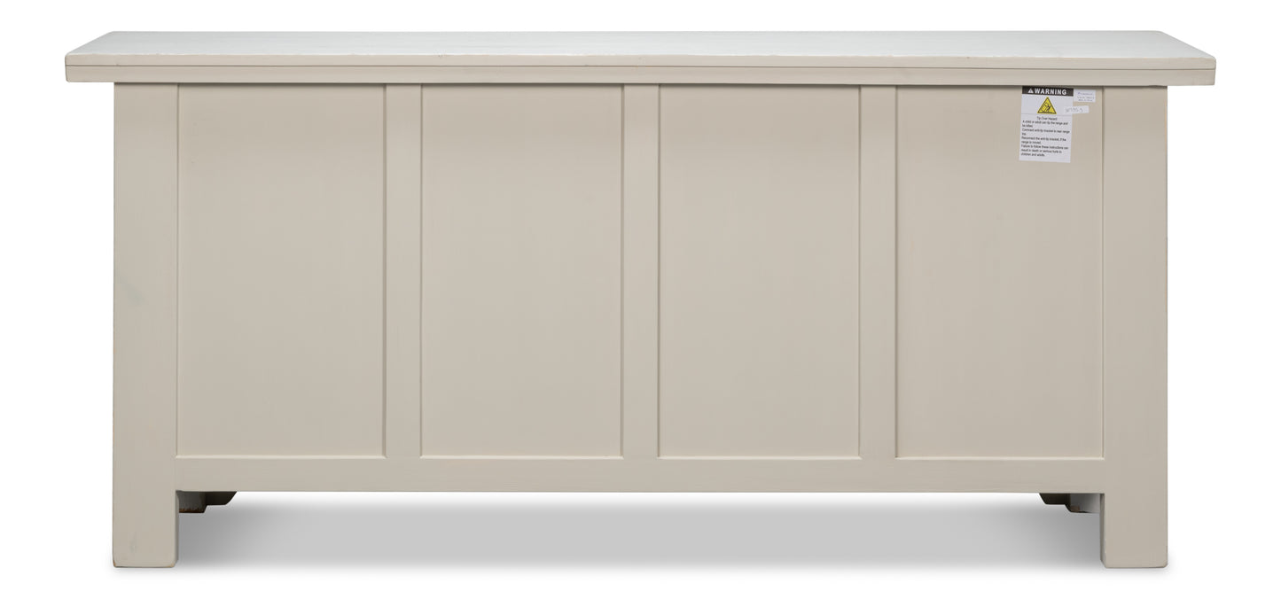 Sarreid - Persian Sideboard  Antique White - White - Eclectic
