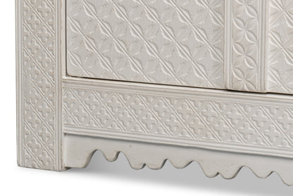 Sarreid - Persian Sideboard  Antique White - White - Eclectic