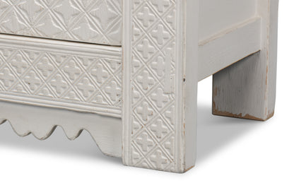 Sarreid - Persian Sideboard  Antique White - White - Eclectic