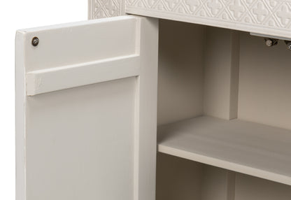 Sarreid - Persian Sideboard  Antique White - White - Eclectic