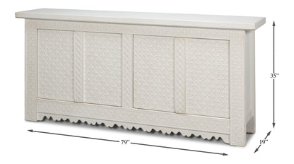 Sarreid - Persian Sideboard  Antique White - White - Eclectic