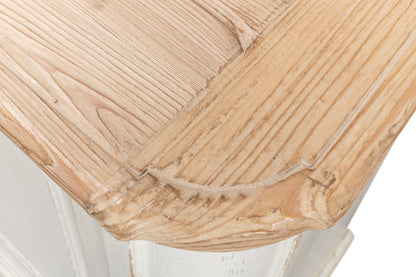 Sarreid - Antique Whitewash Sideboard  4 Door - White - Country