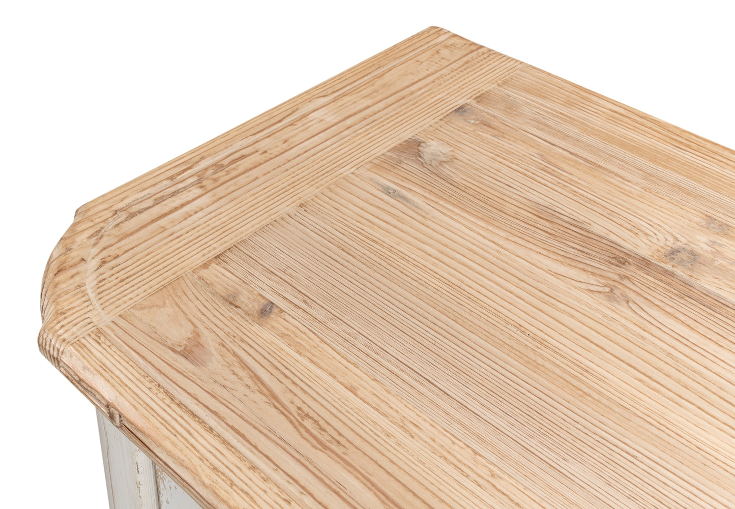 Sarreid - Antique Whitewash Sideboard  4 Door - White - Country