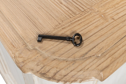 Sarreid - Antique Whitewash Sideboard  6 Door - White - Country