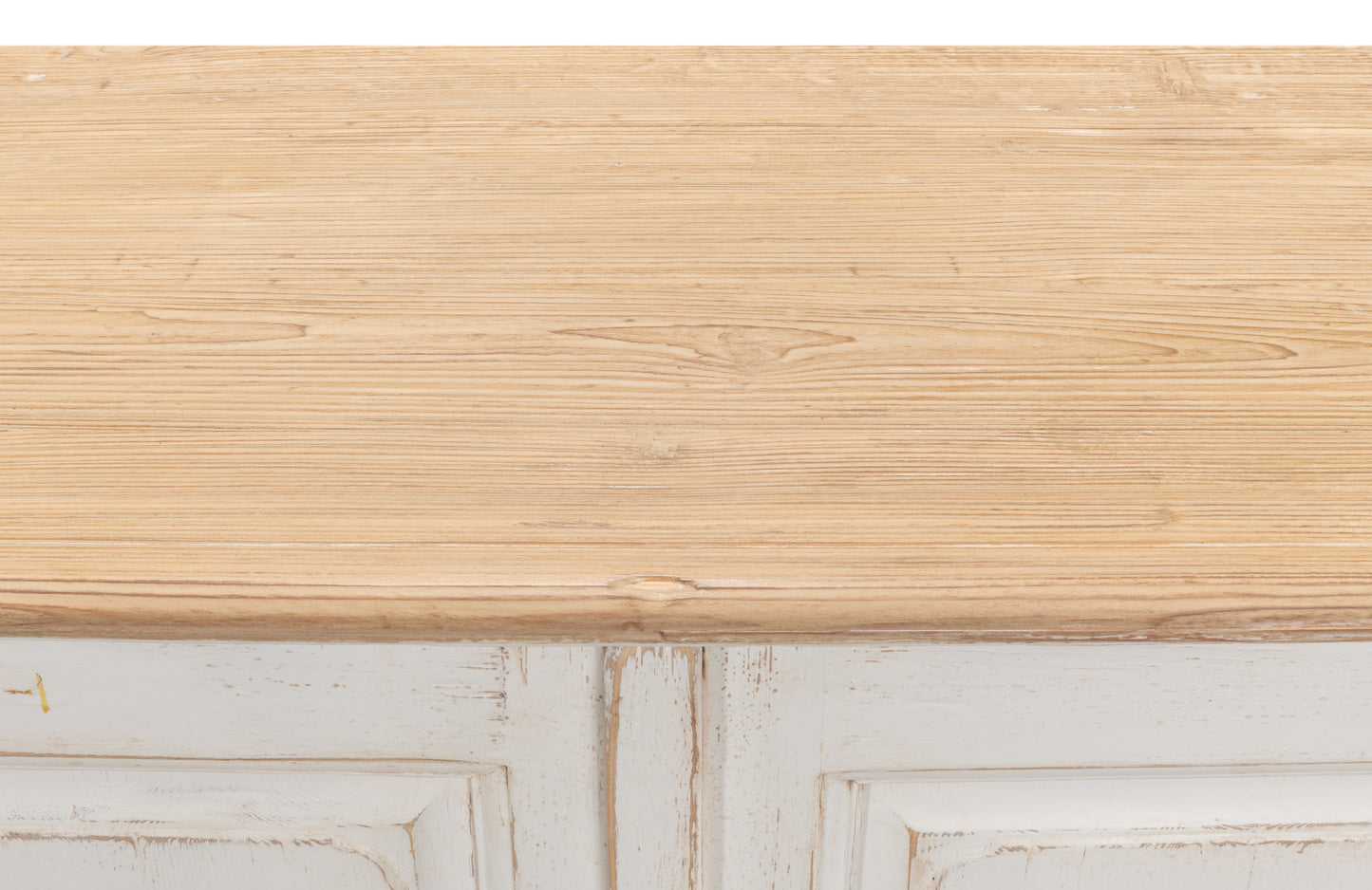 Sarreid - Antique Whitewash Sideboard  6 Door - White - Country