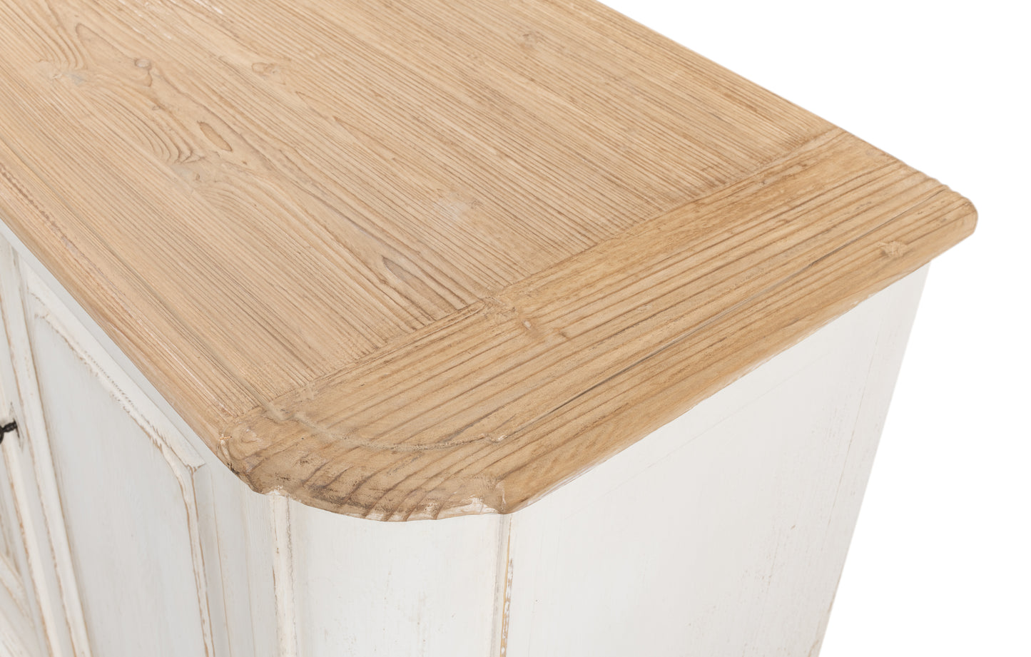 Sarreid - Antique Whitewash Sideboard  6 Door - White - Country