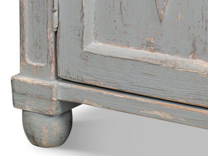 Sarreid - Diamond Wall Sideboard  Whitewash Finish - White - CoastalBeach