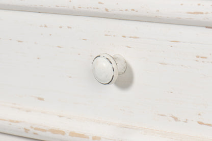 Sarreid - Diamond Wall Sideboard  Whitewash Finish - White - CoastalBeach