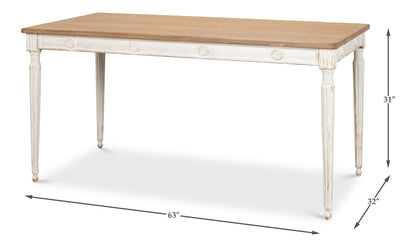 Sarreid - Lady's Dining Table - White - FrenchCountry