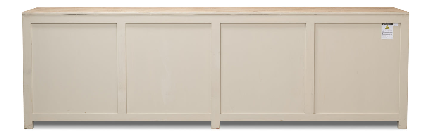 Sarreid - Eight Is Enough Sideboard Whitewash - White - Traditional
