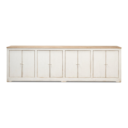 Sarreid - Eight Is Enough Sideboard Whitewash - White - Traditional