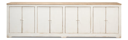 Sarreid - Eight Is Enough Sideboard Whitewash - White - Traditional