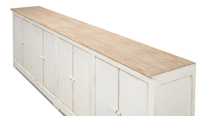 Sarreid - Eight Is Enough Sideboard Whitewash - White - Traditional