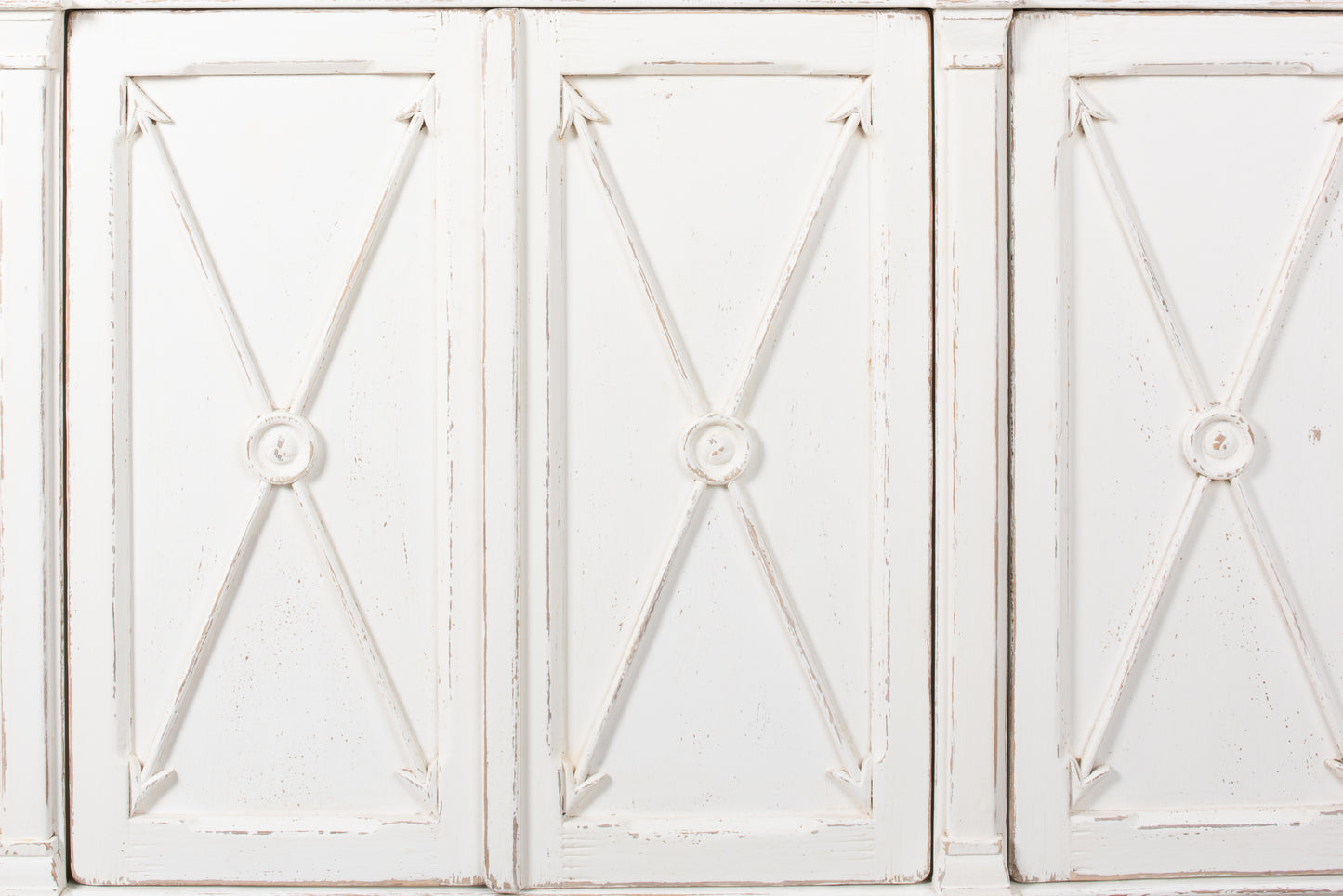 Sarreid - Marksman Sideboard  Whitewash Finish - White - Traditional