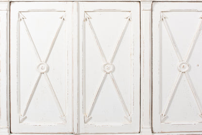 Sarreid - Marksman Sideboard  Whitewash Finish - White - Traditional