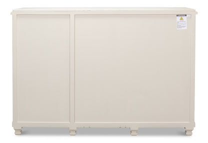 Sarreid - Beecher Sideboard W/3 Doors  Whitewash - White - CoastalBeach