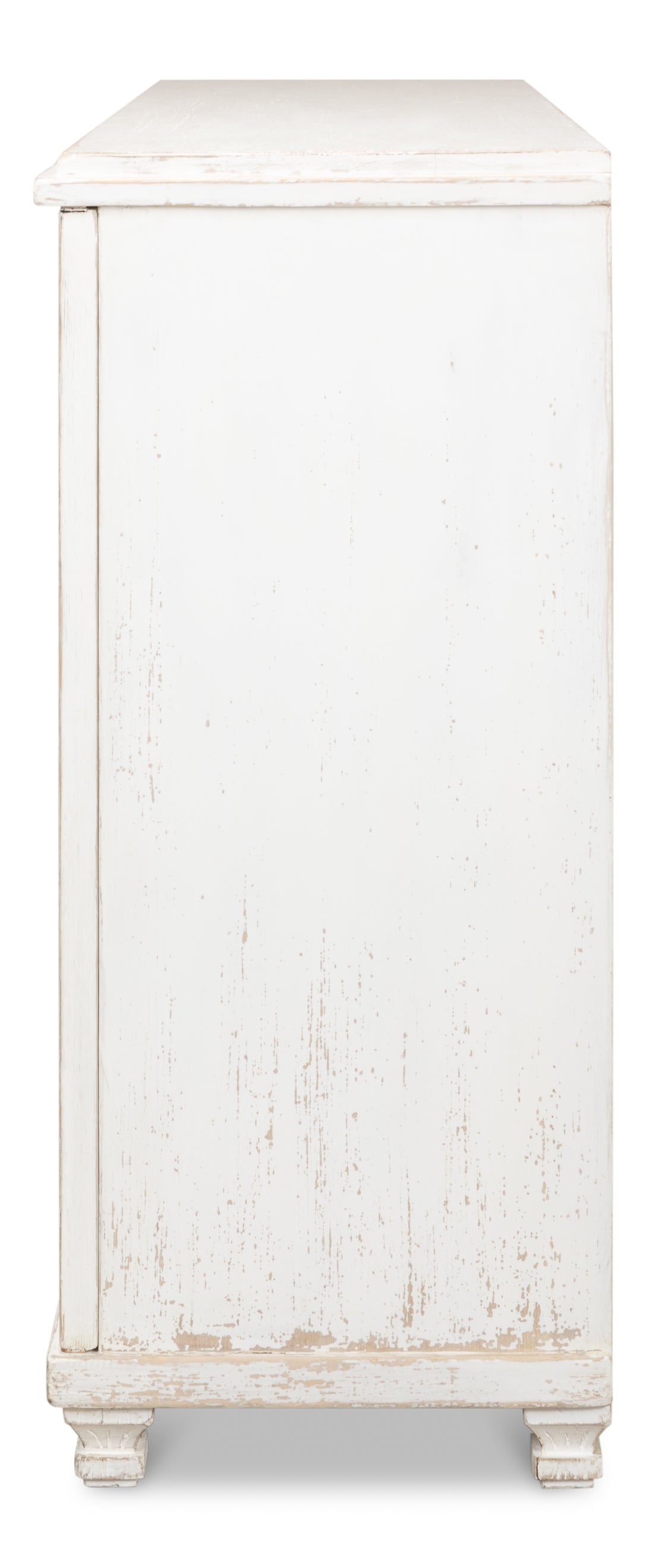 Sarreid - Beecher Sideboard W/3 Doors  Whitewash - White - CoastalBeach