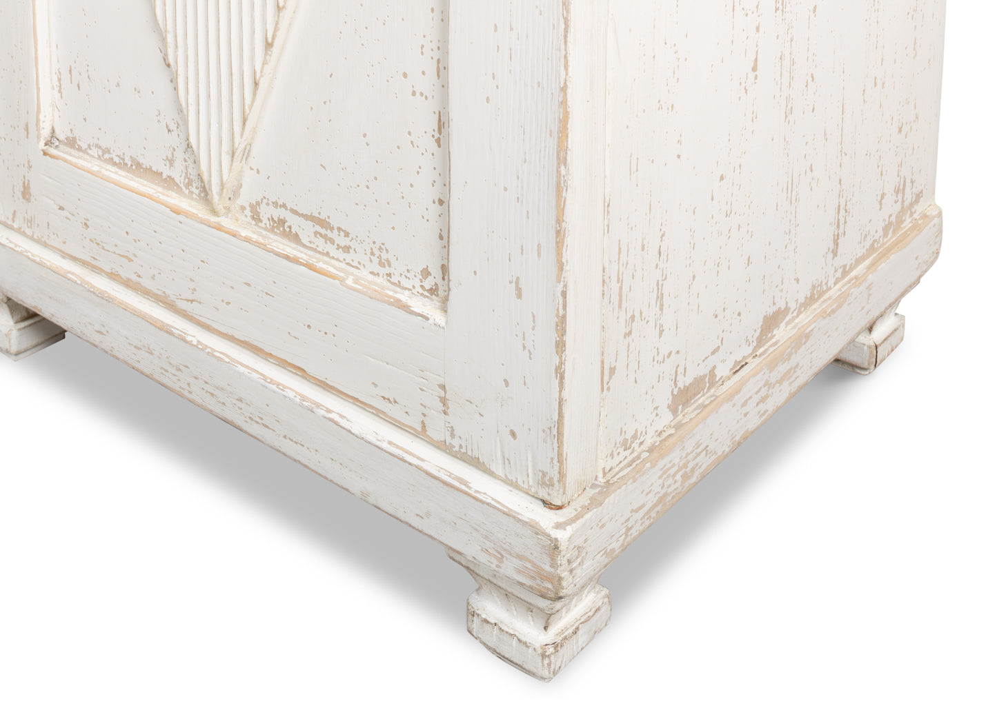 Sarreid - Beecher Sideboard W/3 Doors  Whitewash - White - CoastalBeach