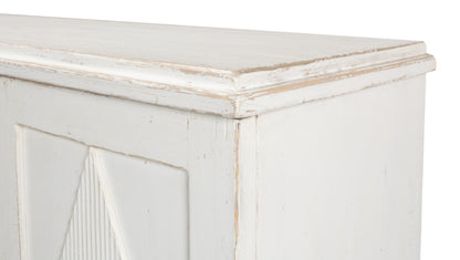 Sarreid - Beecher Sideboard W/3 Doors  Whitewash - White - CoastalBeach
