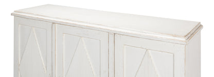 Sarreid - Beecher Sideboard W/3 Doors  Whitewash - White - CoastalBeach