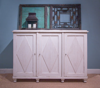 Sarreid - Beecher Sideboard W/3 Doors  Whitewash - White - CoastalBeach