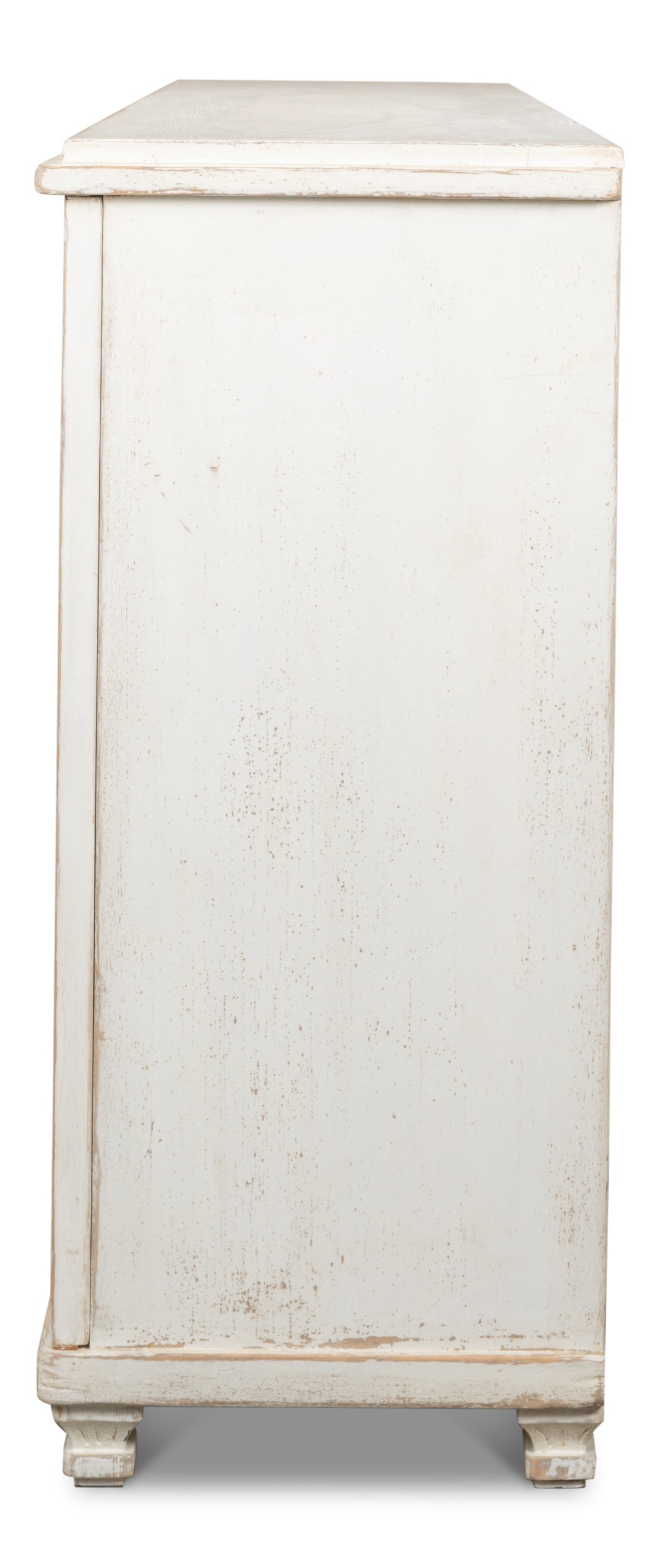 Sarreid - Beecher Sideboard W/4 Doors  Whitewash - White - CoastalBeach