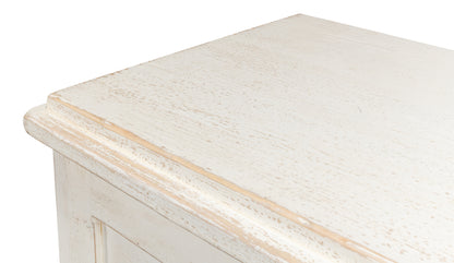 Sarreid - Beecher Sideboard W/4 Doors  Whitewash - White - CoastalBeach