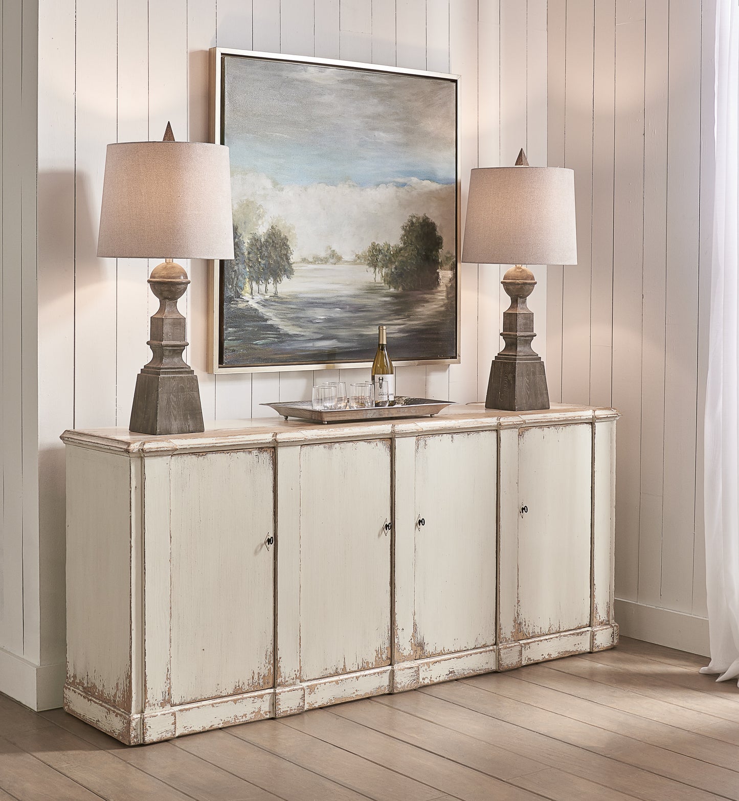 Sarreid - Villefranche Sideboard - White - Traditional