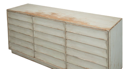 Sarreid - Louvered Sideboard  Whitewash - White - Transitional