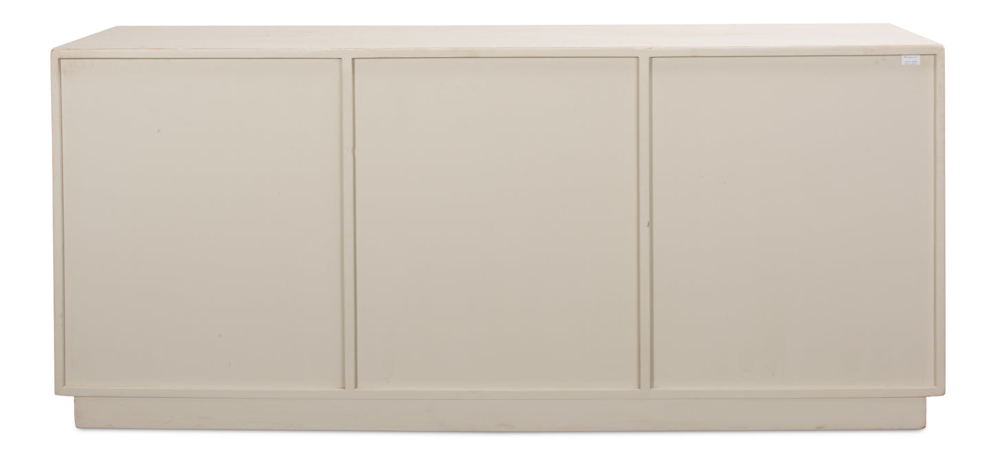 Sarreid - Louvered Sideboard  Whitewash - White - Transitional