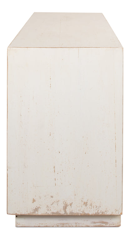 Sarreid - Louvered Sideboard  Whitewash - White - Transitional