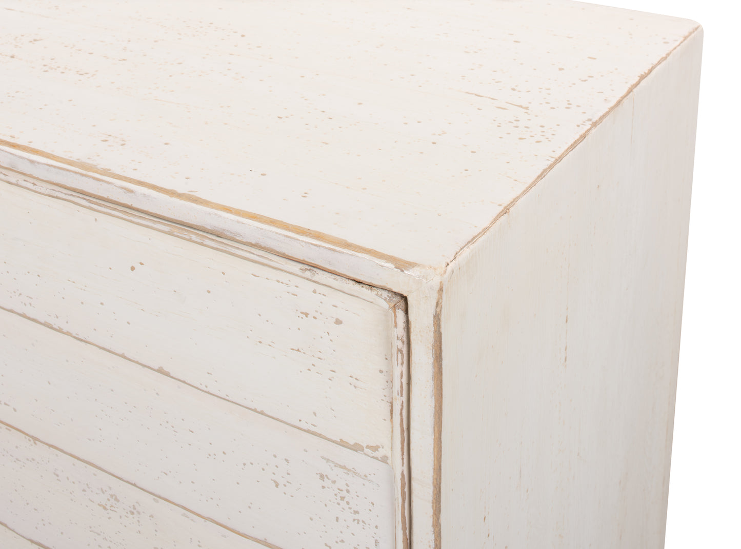 Sarreid - Louvered Sideboard  Whitewash - White - Transitional