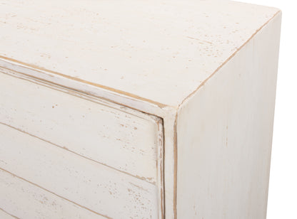 Sarreid - Louvered Sideboard  Whitewash - White - Transitional