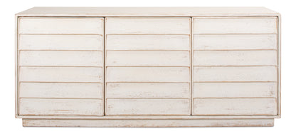 Sarreid - Louvered Sideboard  Whitewash - White - Transitional