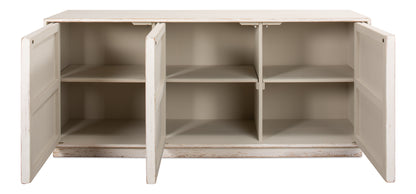 Sarreid - Louvered Sideboard  Whitewash - White - Transitional