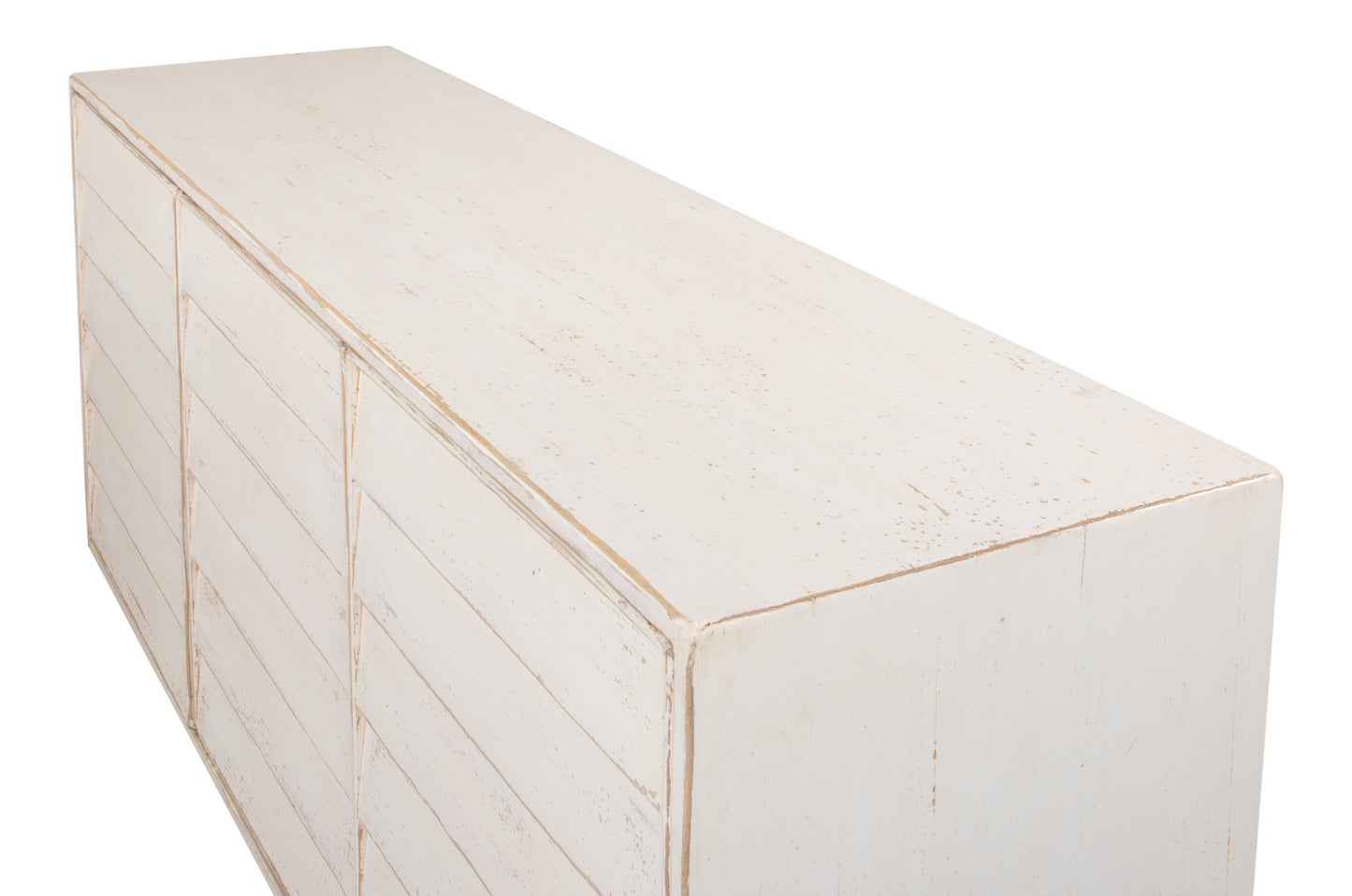 Sarreid - Louvered Sideboard  Whitewash - White - Transitional