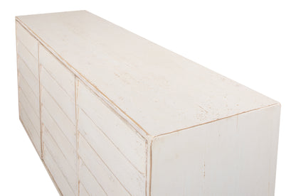 Sarreid - Louvered Sideboard  Whitewash - White - Transitional